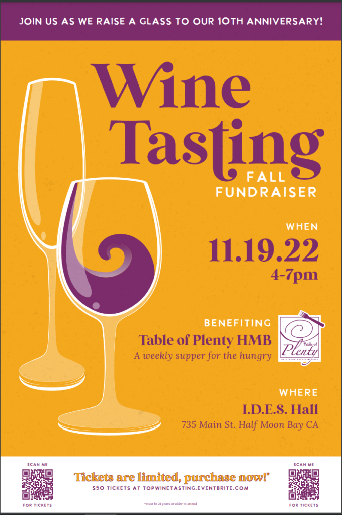 Table of Plenty Wine Tasting Poster  topwinetasting.eventbrite.com  