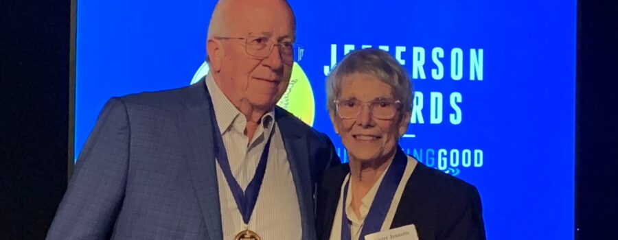 Jefferson Medals Given to Sr. Jeanette and Clyde Beffa
